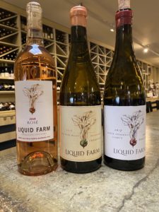 Liquid Farm Wines on the counter at the Los Olivos Cafe